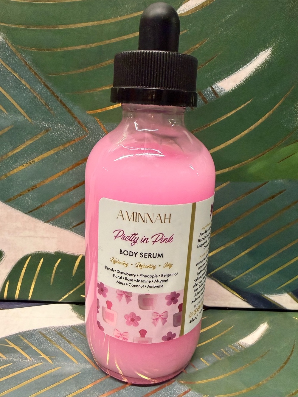 Aminnah Pretty in Pink Body Serum 4 oz Limited Release Fruity Floral NEW